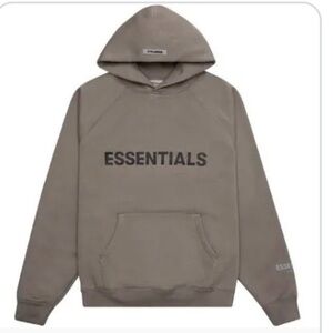 Brown and Black Essentials Hoodie